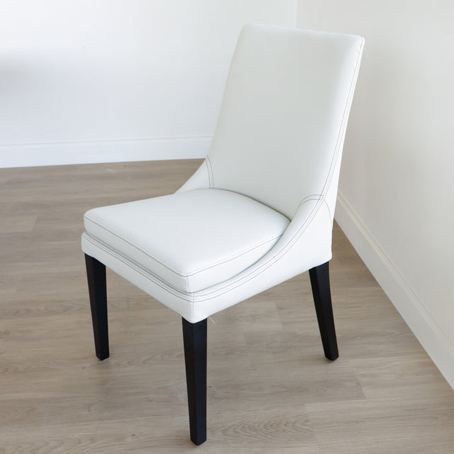 Dining chair in cream vegan leather - Sinatra