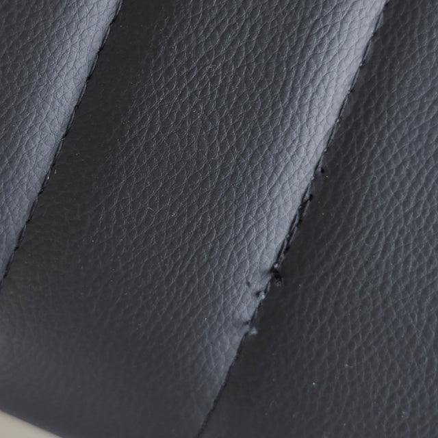 Ensemble de 2 chaises de cuisine en cuir végane noir - Mcgill