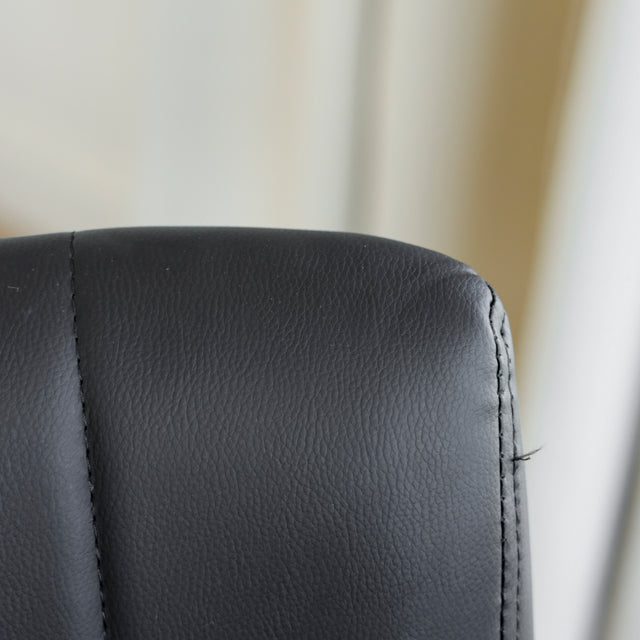 Ensemble de 2 chaises de cuisine en cuir végane noir - Mcgill