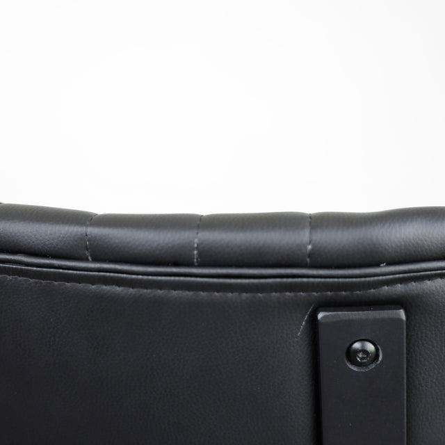 Ensemble de 2 chaises de cuisine en cuir végane noir - Mcgill