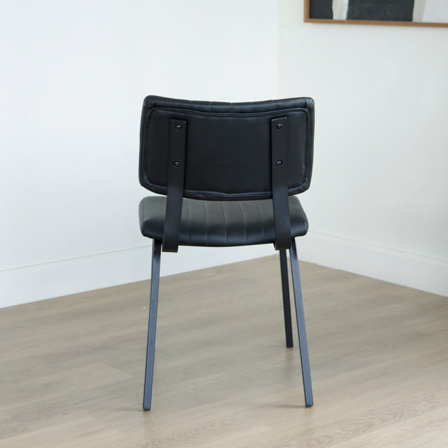 Chaise de cuisine en cuir végane noir - Mcgill