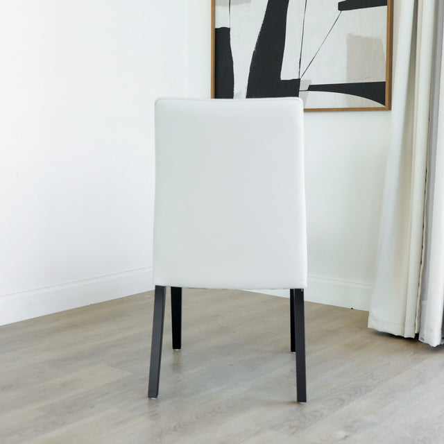 Chaise de cuisine en cuir végane crème - SINATRA