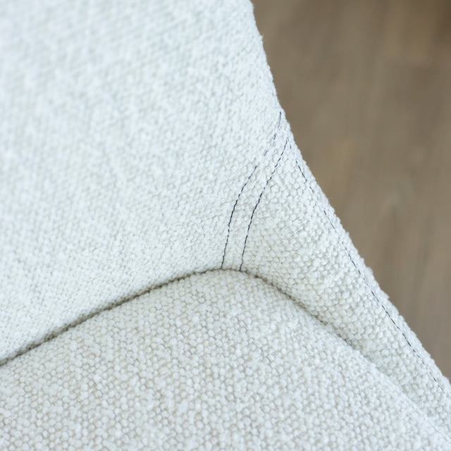 Chaise de cuisine en tissu bouclé ivoire - SINATRA