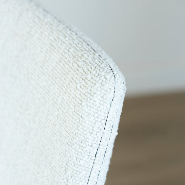 Chaise de cuisine en tissu bouclé ivoire - SINATRA