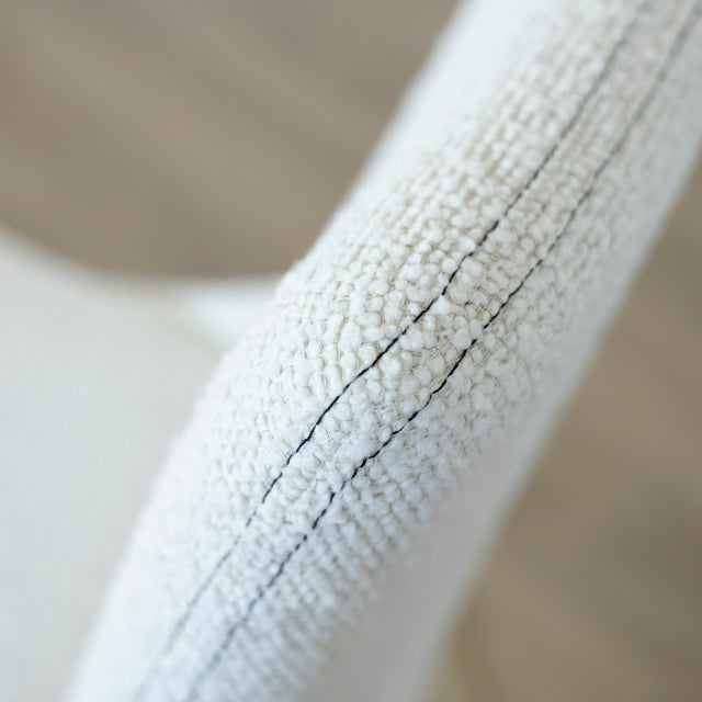 Chaise de cuisine en tissu bouclé ivoire - SINATRA