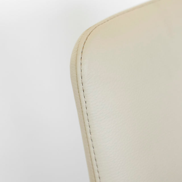 Ensemble de 2 chaises de salle à manger en cuir taupe - Iris