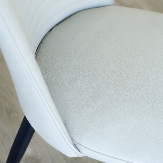 Ensemble de chaises de cuisine en cuir taupe - Alice