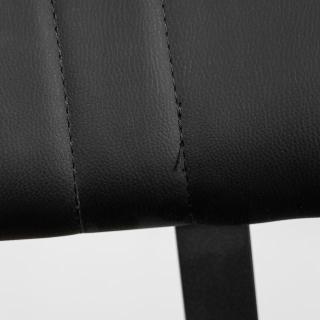 Ensemble de 2 chaises de cuisine en cuir végane noir - Mcgill