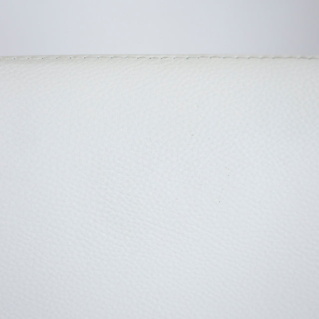 Chaise de cuisine Iris en cuir blanc