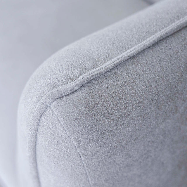 Manhattan condo sofa in pale grey fabric