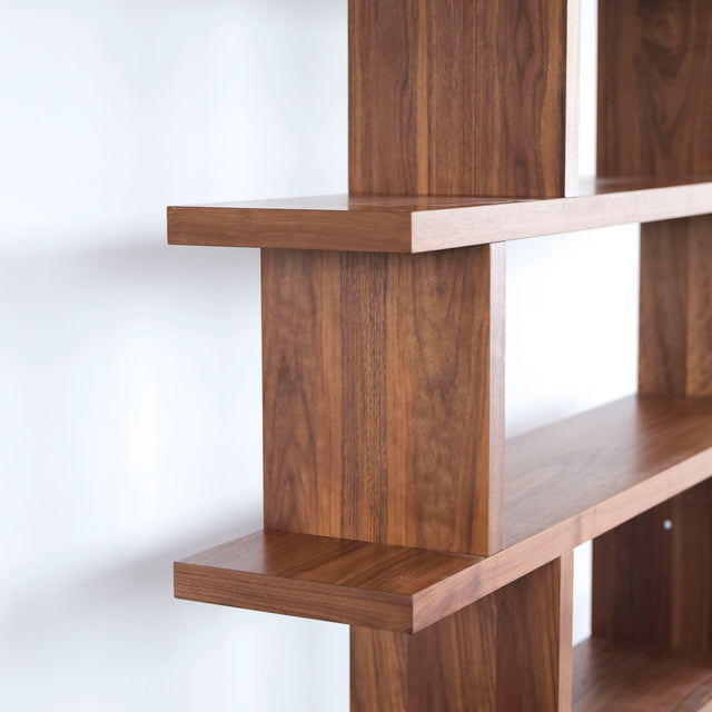 Millie bookcase in natural walnut
