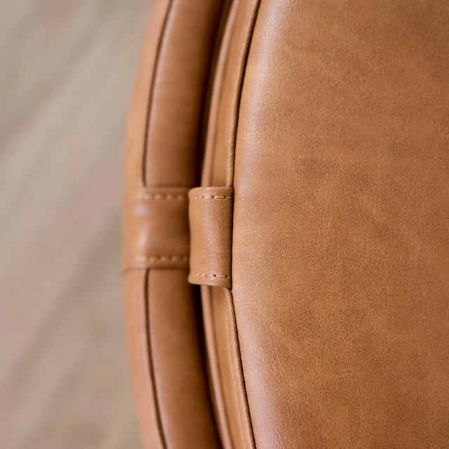 Ottoman West en cuir végane cognac