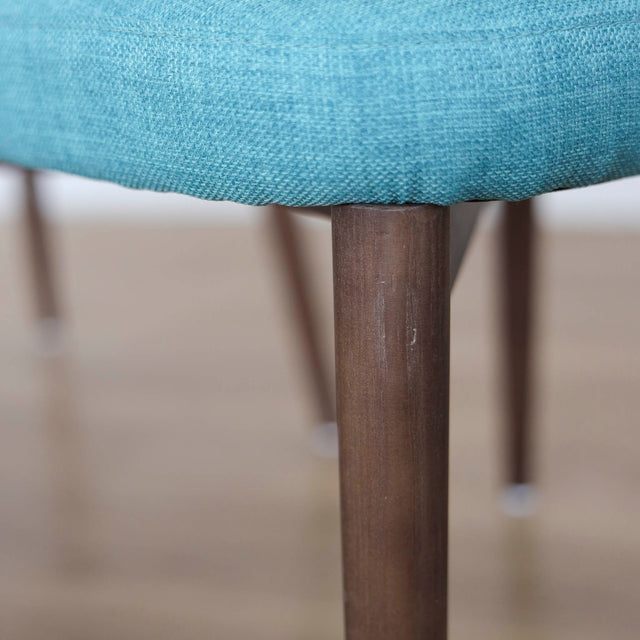 Ensemble de trois chaises de cuisine Lawford en tissu sarcelle