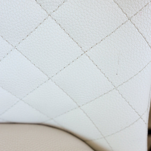 Ensemble de 4 tabourets en cuir végane crème - Marvin