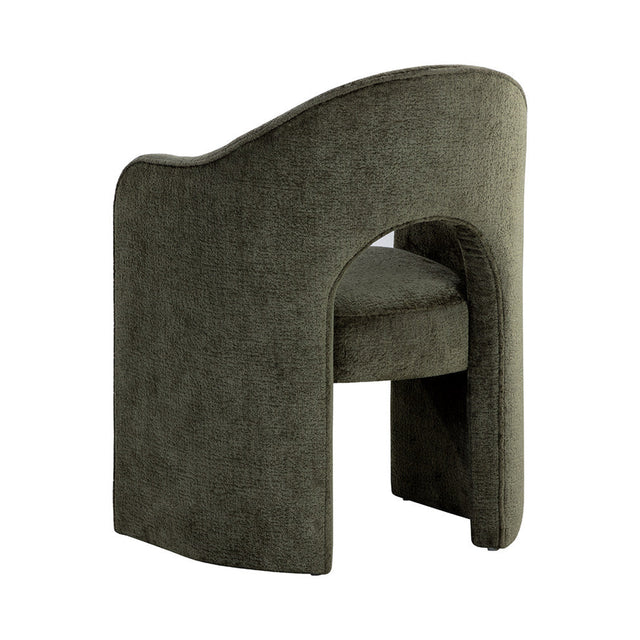 Chaise de cuisine en tissu olive foncé - Sofia