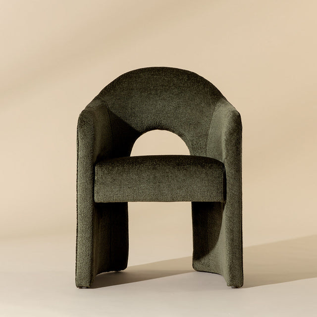 Chaise de cuisine en tissu olive foncé - Sofia