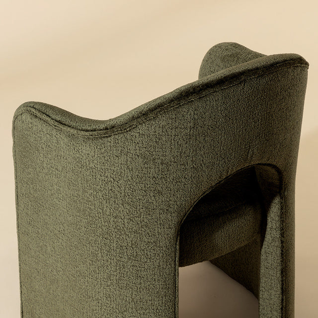 Chaise de cuisine en tissu olive foncé - Sofia