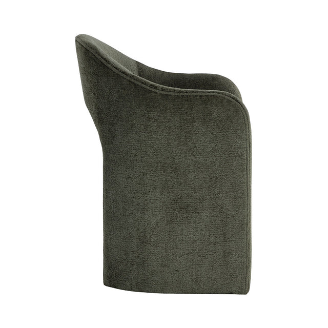 Chaise de cuisine en tissu olive foncé - Sofia