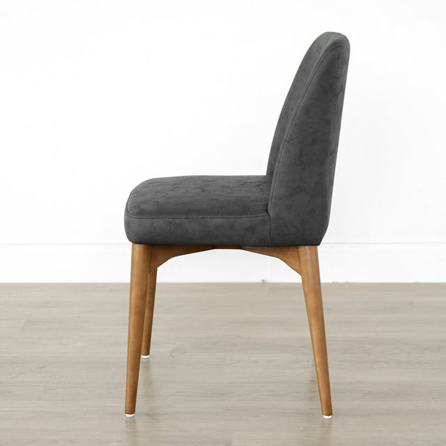 Chaise de cuisine en cuir végane noir - Odile