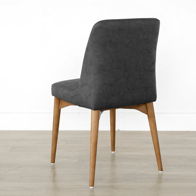 Chaise de cuisine en cuir végane noir - Odile