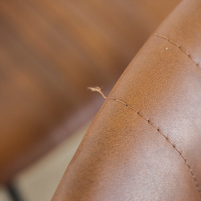 Ensemble de 6 chaises de cuisine en cuir végane cognac - Mcgill