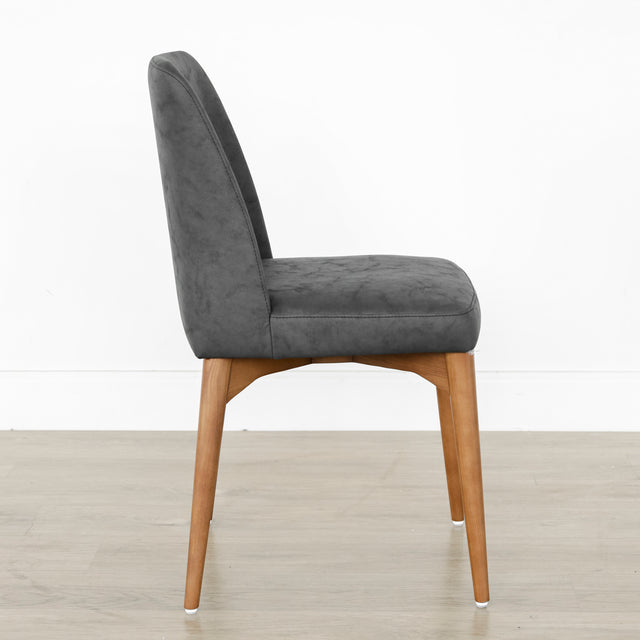 Chaise de cuisine en cuir végane noir - Odile