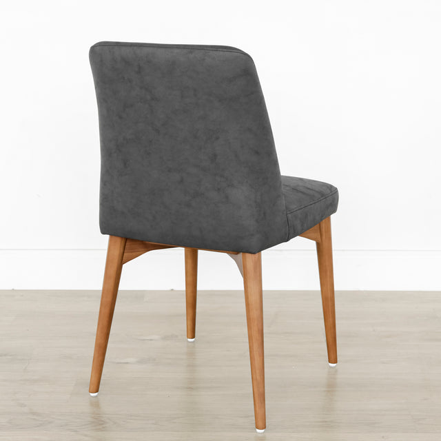 Chaise de cuisine en cuir végane noir - Odile