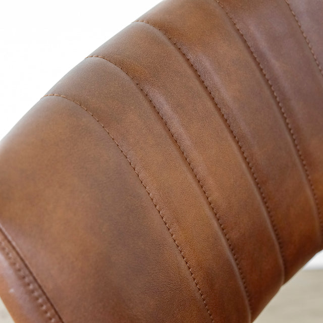 Chaise de cuisine en cuir végane cognac - Mcgill