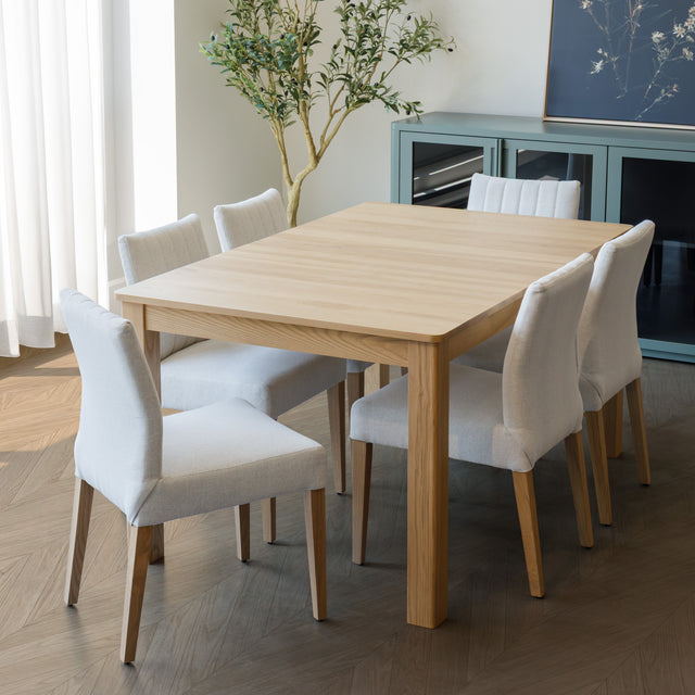 Table extensible en frêne blond - St-Louis