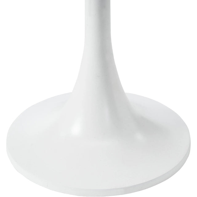 base elargie blanche d une table d appoint au design tulipe moderne.