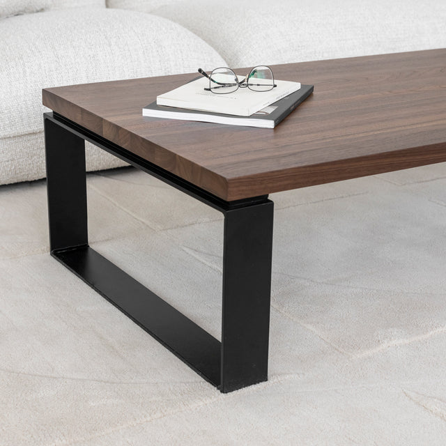 Natural walnut coffee table - Raphaëlle