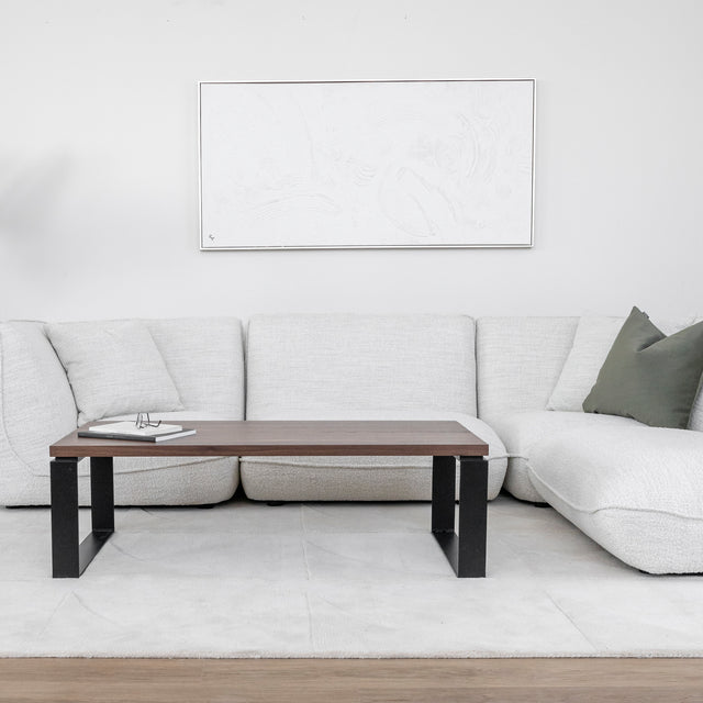 Natural walnut coffee table - Raphaëlle