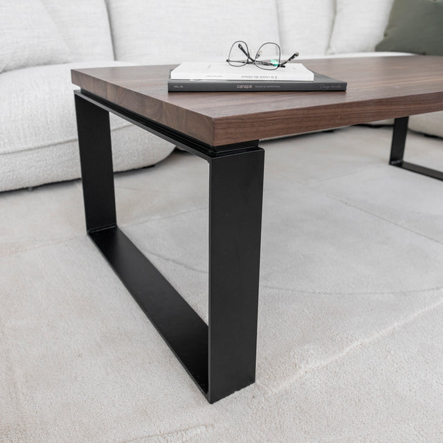 Natural walnut coffee table - Raphaëlle