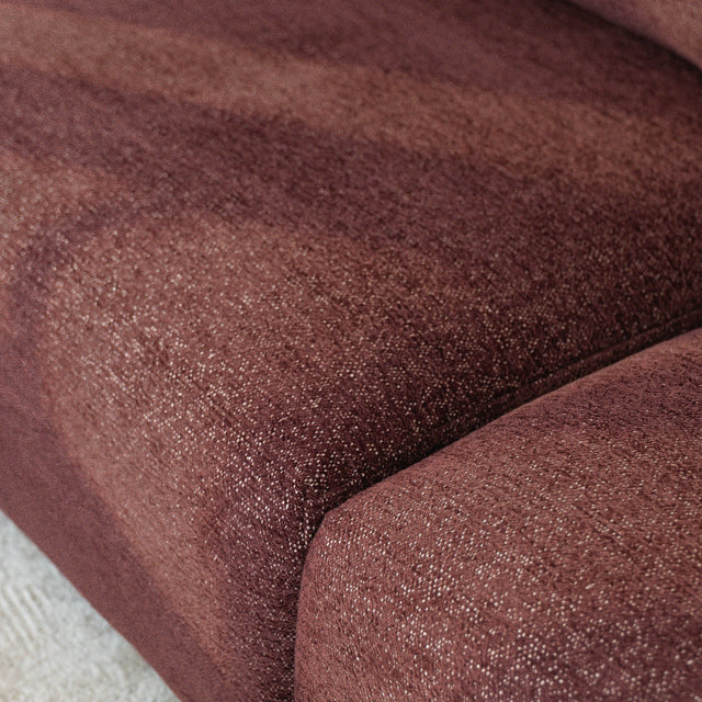 Talia modular sofa in burgundy fabric