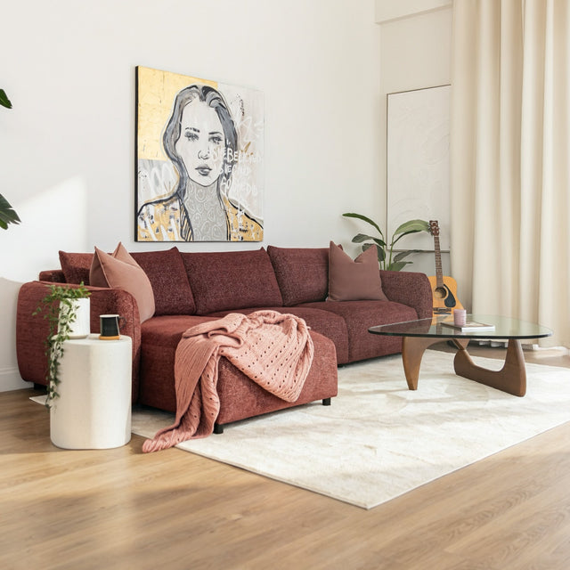 Modulaire Talia en tissu bordeau