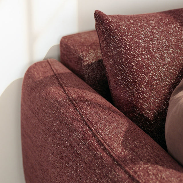 Talia modular sofa in burgundy fabric