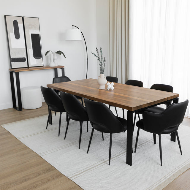 Table console en noyer naturel - Vérona