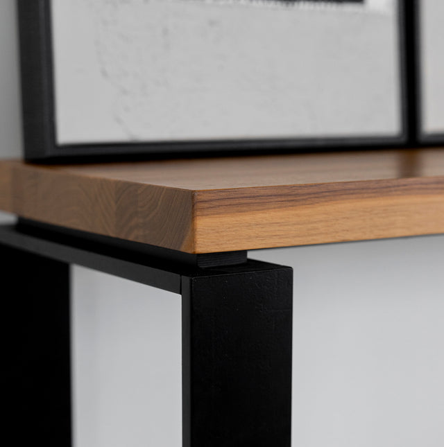 Table console en noyer naturel - Vérona