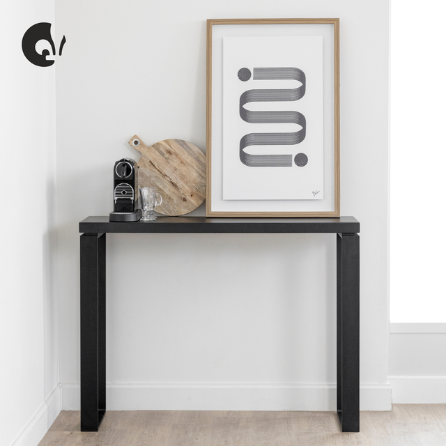 Table console en béton noir - Vérona