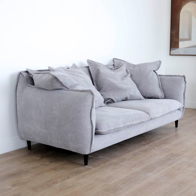 Canapé WACO en tissu velours gris