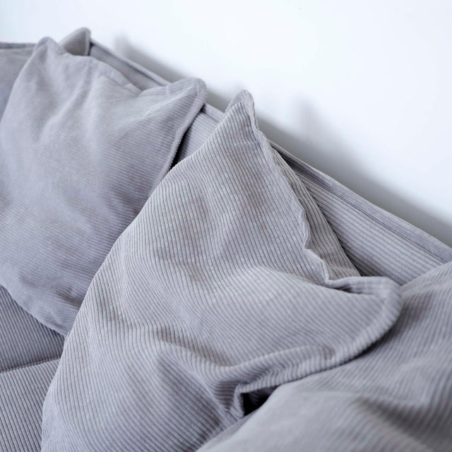 Canapé WACO en tissu velours gris