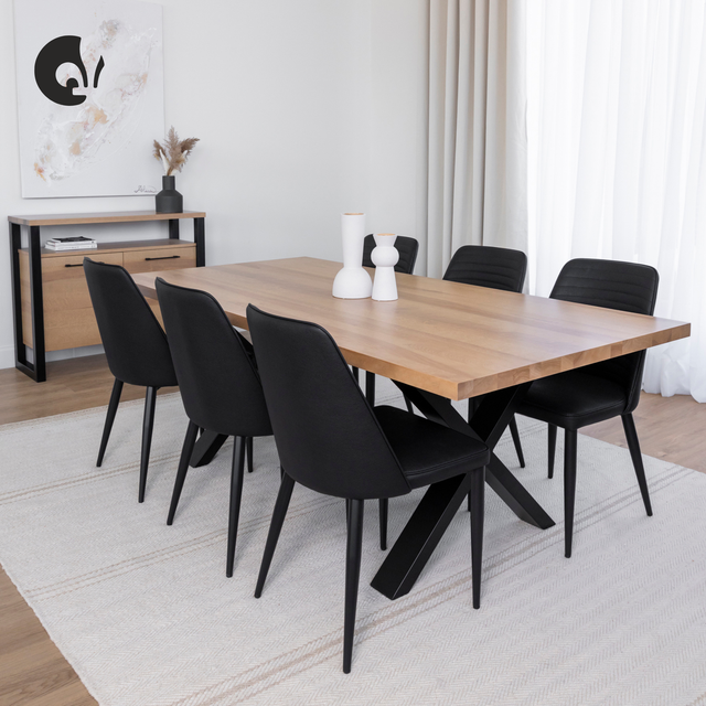 Table de cuisine en merisier massif blond - BEAUCHAMP