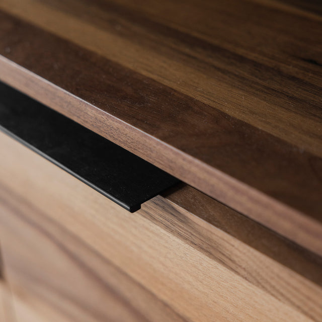 Buffet en béton ciment avec noyer naturel - Anabel