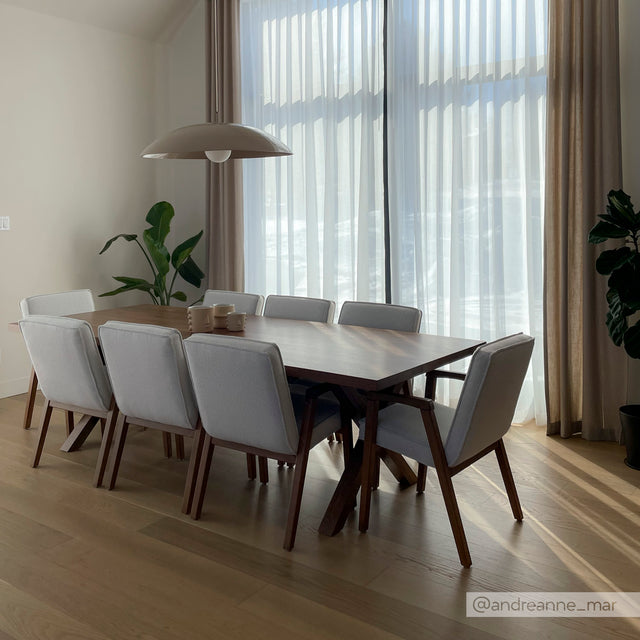 Solid walnut kitchen table - BEAUCHAMP