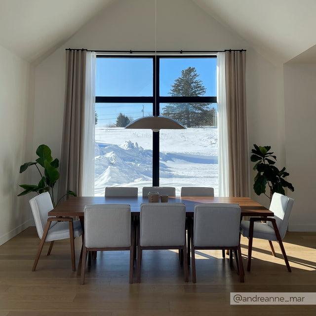 Solid walnut kitchen table - BEAUCHAMP