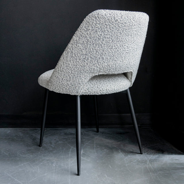 Chaise de cuisine en tissu bouclé - Germaine