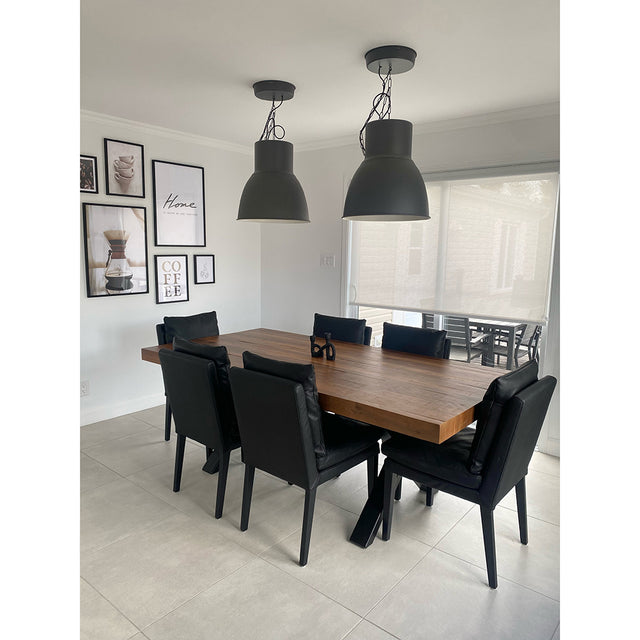 Chaise de cuisine en cuir végane noir - Monroe