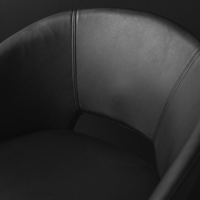 Chaise de cuisine en cuir végane noir - Madison