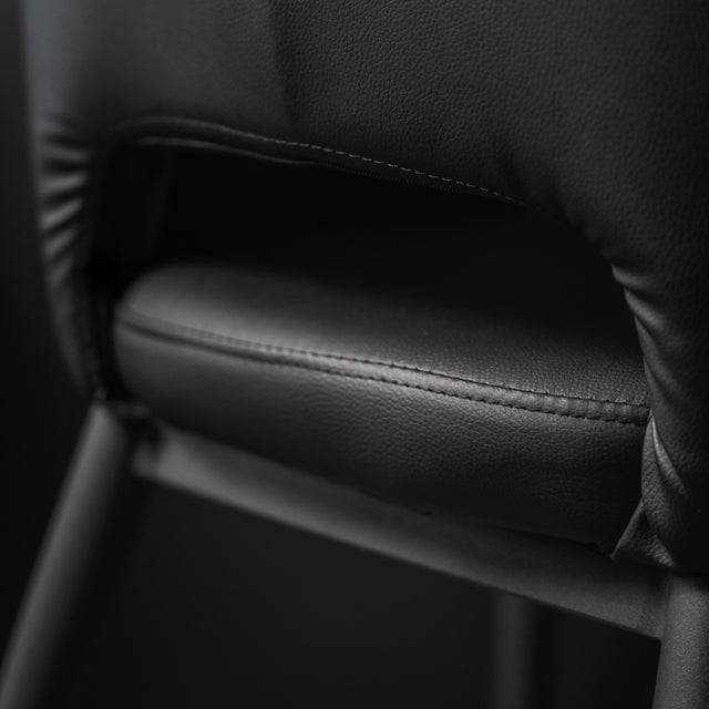 Chaise de cuisine en cuir végane noir - Madison