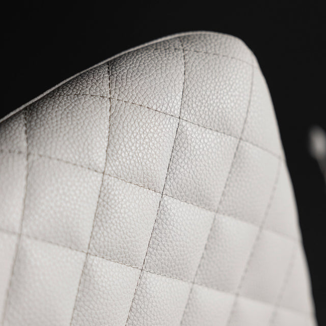 Chaise de cuisine en cuir végane crème - Marvin